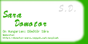 sara domotor business card
